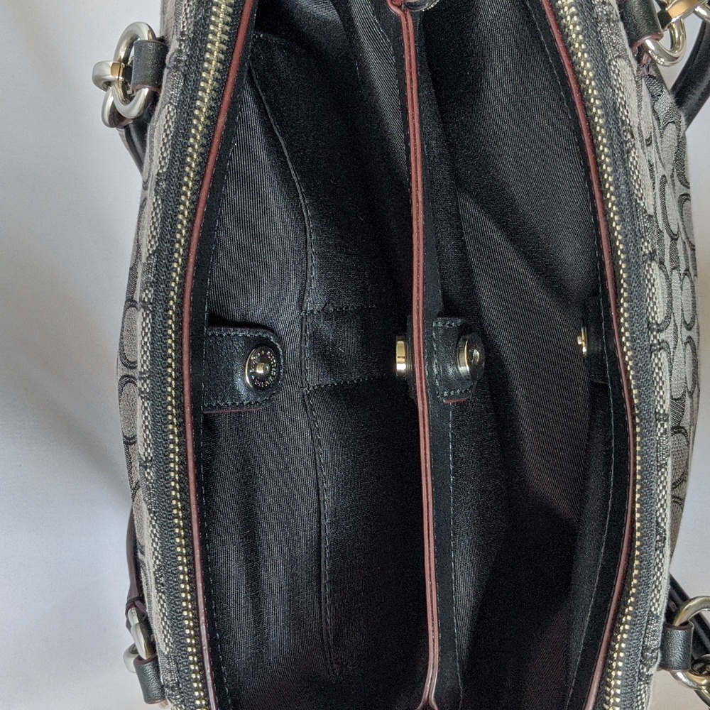 Coach Black and Gray Shoulder Bag - Picture 6 of 10
